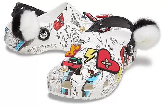 Disney-x-Crocs-Pattern-Unisex-White-Sandals-4 Disney x Crocs Pattern Unisex White Sandals