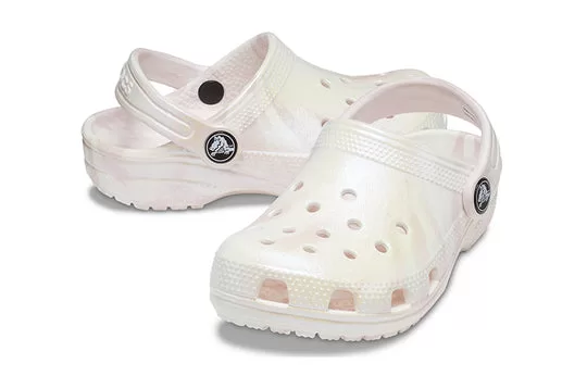 GS-Crocs-Classic-Clogs-Marble-White-Pink-2 (GS) Crocs Classic Clogs 'Marble White Pink'