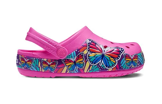 GS-Crocs-Fun-Lab-Multi-Butterfly-Band-Light-Clogs-Pink-Blue-1 (GS) Crocs Fun Lab Multi Butterfly Band Light Clogs 'Pink Blue'