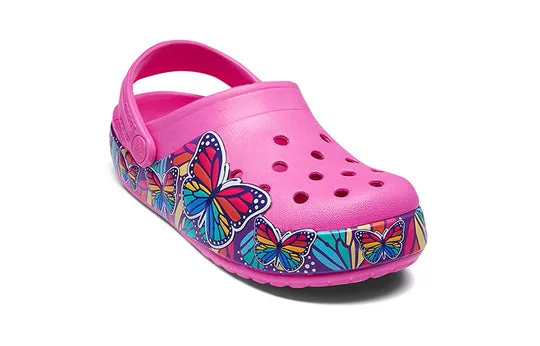 GS-Crocs-Fun-Lab-Multi-Butterfly-Band-Light-Clogs-Pink-Blue-2 (GS) Crocs Fun Lab Multi Butterfly Band Light Clogs 'Pink Blue'