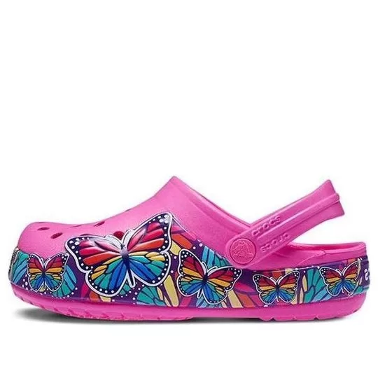 (GS) Crocs Fun Lab Multi Butterfly Band Light Clogs 'Pink Blue' (GS) Crocs Fun Lab Multi Butterfly Band Light Clogs 'Pink Blue'