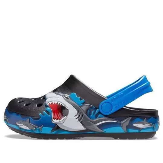 (GS) Crocs Fun Lab Shark Lights Clogs 'Black Grey Blue' (GS) Crocs Fun Lab Shark Lights Clogs 'Black Grey Blue'