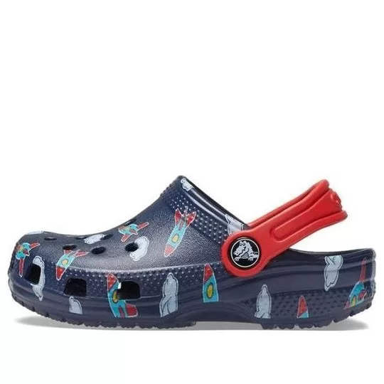 (GS) Crocs Iconic Lightweight with Ankle Staps Clogs 'Blue Red' (GS) Crocs Iconic Lightweight with Ankle Staps Clogs 'Blue Red'