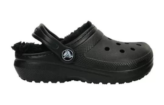 GS-Crocs-Kids-Classic-Lined-Clogs-Black-1 (GS) Crocs Kids Classic Lined Clogs 'Black'