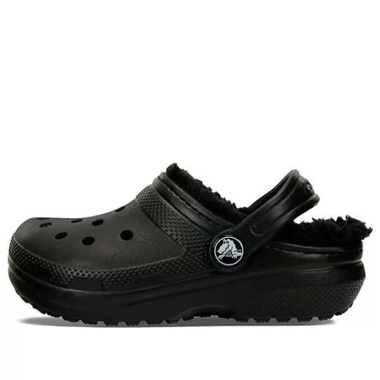 (GS) Crocs Lined Clog Outdoor Sandals 'Black' (GS) Crocs Lined Clog Outdoor Sandals 'Black'