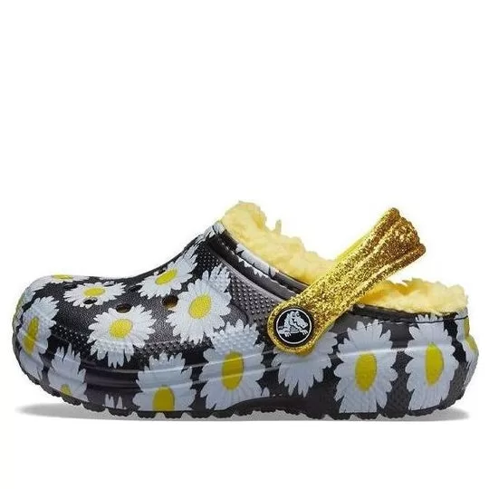 (GS) Crocs Lined Vacay Vibes Clogs 'Black Daisy' (GS) Crocs Lined Vacay Vibes Clogs 'Black Daisy'