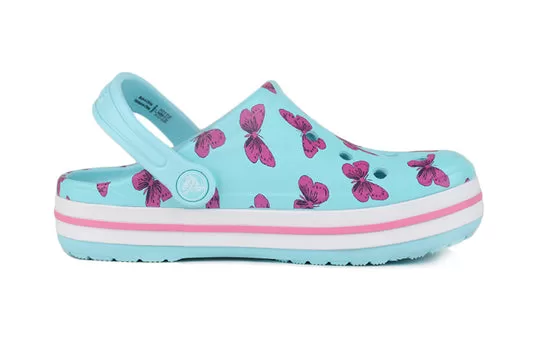 PS-Crocs-4-Printing-Outdoor-Flat-Heel-Beach-Sports-Blue-Sandals-1 (PS) Crocs 4 Printing Outdoor Flat Heel Beach Sports Blue Sandals