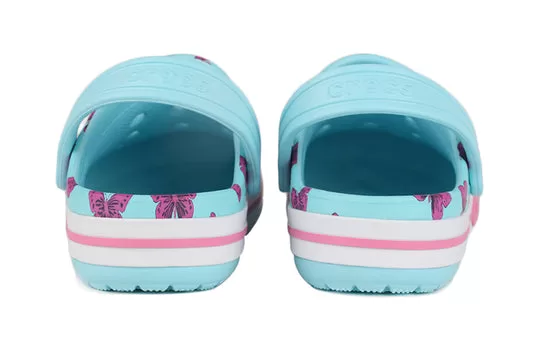 PS-Crocs-4-Printing-Outdoor-Flat-Heel-Beach-Sports-Blue-Sandals-4 (PS) Crocs 4 Printing Outdoor Flat Heel Beach Sports Blue Sandals