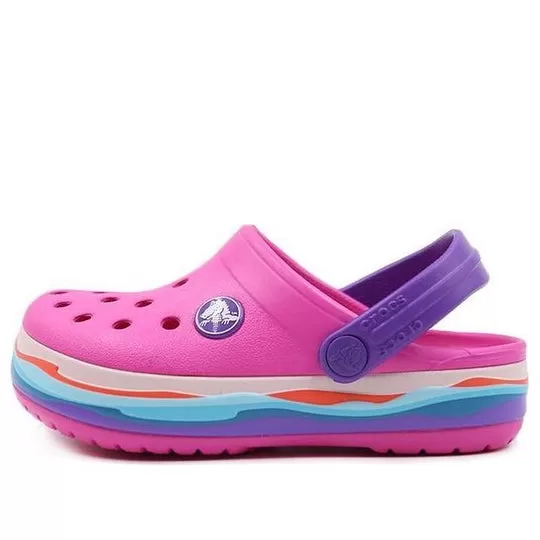 (PS) Crocs Crocband Wavy Band Small Crocs Casual Pink Purple Sandals 'Pink Purple' (PS) Crocs Crocband Wavy Band Small Crocs Casual Pink Purple Sandals 'Pink Purple'