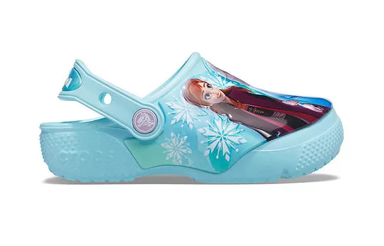 PS-Crocs-Frozen-Printing-Outdoor-Flat-Heel-Sports-Blue-Sandals-1 (PS) Crocs Frozen Printing Outdoor Flat Heel Sports Blue Sandals