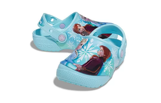 PS-Crocs-Frozen-Printing-Outdoor-Flat-Heel-Sports-Blue-Sandals-3 (PS) Crocs Frozen Printing Outdoor Flat Heel Sports Blue Sandals
