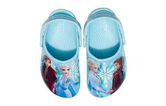 PS-Crocs-Frozen-Printing-Outdoor-Flat-Heel-Sports-Blue-Sandals-4 (PS) Crocs Frozen Printing Outdoor Flat Heel Sports Blue Sandals
