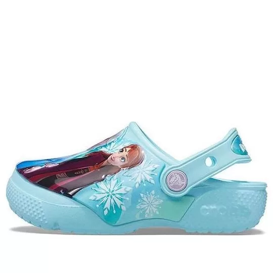 (PS) Crocs Frozen Printing Outdoor Flat Heel Sports Blue Sandals (PS) Crocs Frozen Printing Outdoor Flat Heel Sports Blue Sandals