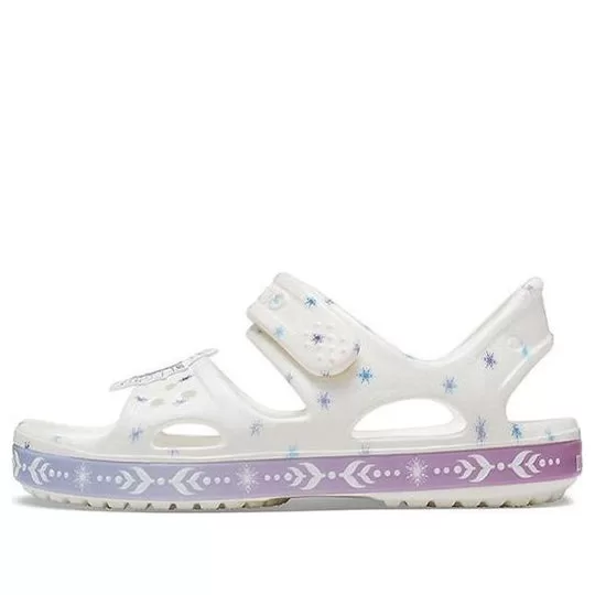 (PS) Crocs Funny Frozen White Sandals (PS) Crocs Funny Frozen White Sandals