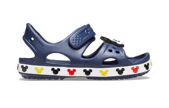 PS-Crocs-Funny-Mickey-Velcro-Outdoor-Open-Toe-Flat-Heel-Sports-Deep-Blue-Sandals-1 (PS) Crocs Funny Mickey Velcro Outdoor Open Toe Flat Heel Sports Deep Blue Sandals