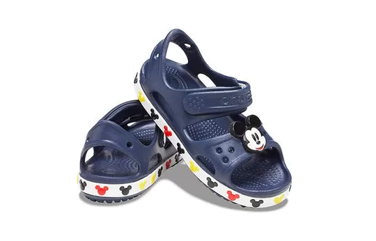 PS-Crocs-Funny-Mickey-Velcro-Outdoor-Open-Toe-Flat-Heel-Sports-Deep-Blue-Sandals-3 (PS) Crocs Funny Mickey Velcro Outdoor Open Toe Flat Heel Sports Deep Blue Sandals