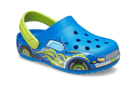 PS-Crocs-Funny-Pattern-Flat-Heel-Sports-Blue-Sandals-2 (PS) Crocs Funny Pattern Flat Heel Sports Blue Sandals