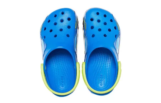 PS-Crocs-Funny-Pattern-Flat-Heel-Sports-Blue-Sandals-4 (PS) Crocs Funny Pattern Flat Heel Sports Blue Sandals