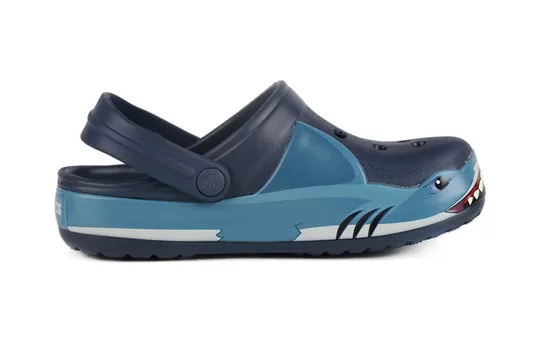 PS-Crocs-Funny-Shark-Beach-Shoe-Deep-Blue-1 (PS) Crocs Funny Shark Beach Shoe Deep Blue