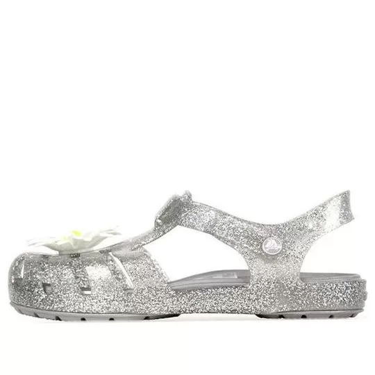 (PS) Crocs Isabella Charm Minimalistic Casual Sandals Silver (PS) Crocs Isabella Charm Minimalistic Casual Sandals Silver