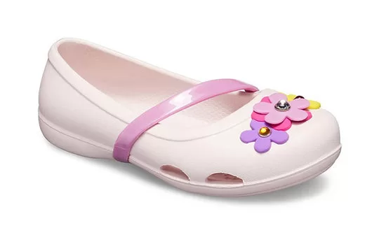 PS-Crocs-Lina-Charm-Flat-Flowers-Pale-Pink-Sandals-2 (PS) Crocs Lina Charm Flat Flowers Pale Pink Sandals