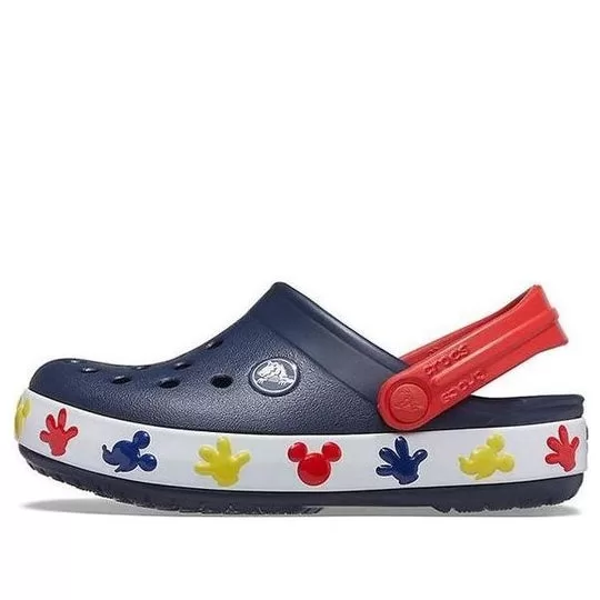 (PS) Crocs Mickey Outdoor Flat Heel Sports Deep Blue Sandals (PS) Crocs Mickey Outdoor Flat Heel Sports Deep Blue Sandals