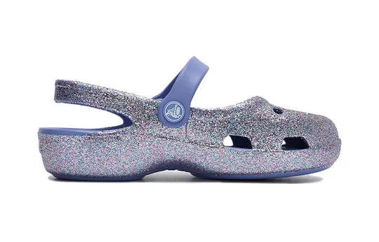 PS-Crocs-Outdoor-Flat-Heel-Shiny-Sports-Blue-Sandals-1 (PS) Crocs Outdoor Flat Heel Shiny Sports Blue Sandals