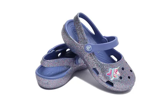 PS-Crocs-Outdoor-Flat-Heel-Shiny-Sports-Blue-Sandals-3 (PS) Crocs Outdoor Flat Heel Shiny Sports Blue Sandals
