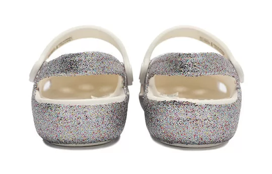 PS-Crocs-Outdoor-Flat-Heel-Shiny-Sports-Silver-Sandals-4 (PS) Crocs Outdoor Flat Heel Shiny Sports Silver Sandals