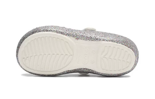 PS-Crocs-Outdoor-Flat-Heel-Shiny-Sports-Silver-Sandals-5 (PS) Crocs Outdoor Flat Heel Shiny Sports Silver Sandals