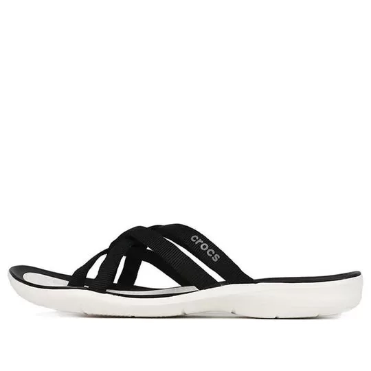 (WMNS) Crocs Beach & Pool SlidesSlippers 'Black White' (WMNS) Crocs Beach & Pool SlidesSlippers 'Black White'