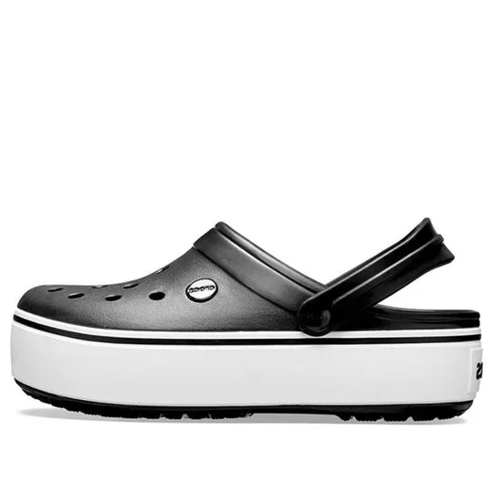 (WMNS) Crocs Beach Sandals Black White (WMNS) Crocs Beach Sandals Black White