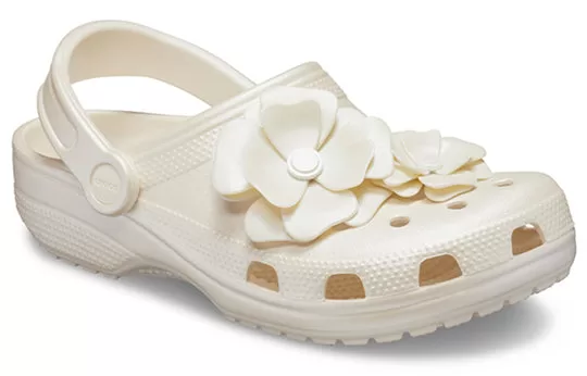 WMNS-Crocs-Classic-Clog-3d-Flower-White-Sandals-1 (WMNS) Crocs Classic Clog 3d Flower White Sandals