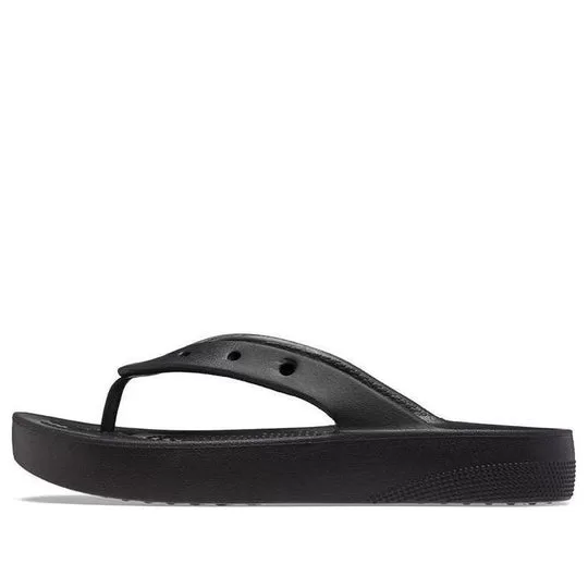 (WMNS) Crocs Classic Platform Flip 'Black' (WMNS) Crocs Classic Platform Flip 'Black'