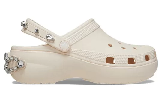 WMNS-Crocs-Classic-Platform-Tiara-Clogs-Beige-1 (WMNS) Crocs Classic Platform Tiara Clogs 'Beige'