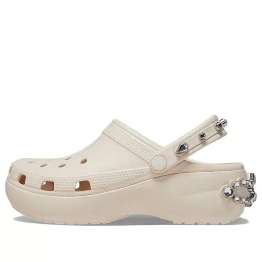 (WMNS) Crocs Classic Platform Tiara Clogs 'Beige' (WMNS) Crocs Classic Platform Tiara Clogs 'Beige'