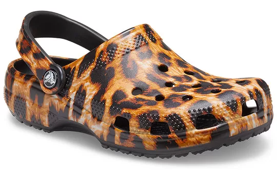 WMNS-Crocs-Classic-clog-animal-Printing-Beach-Casual-Sandals-Leopard-print-2 (WMNS) Crocs Classic clog animal Printing Beach Casual Sandals Leopard print