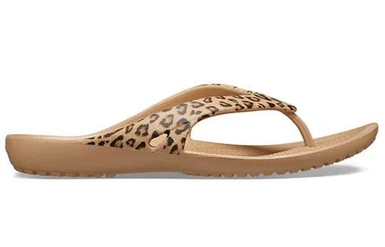 WMNS-Crocs-Kadee-ll-Leopard-Print-Flip-Flops-Brown-2 (WMNS) Crocs Kadee ll Leopard Print Flip-Flops Brown