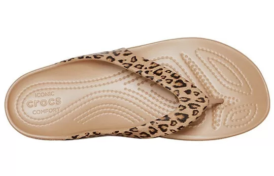 WMNS-Crocs-Kadee-ll-Leopard-Print-Flip-Flops-Brown-4 (WMNS) Crocs Kadee ll Leopard Print Flip-Flops Brown