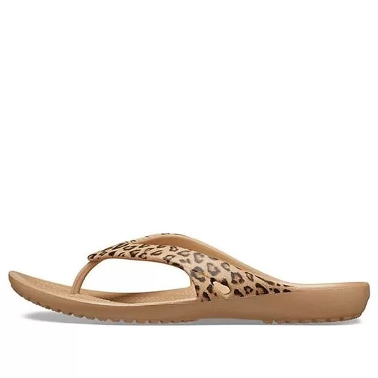 (WMNS) Crocs Kadee ll Leopard Print Flip-Flops Brown (WMNS) Crocs Kadee ll Leopard Print Flip-Flops Brown