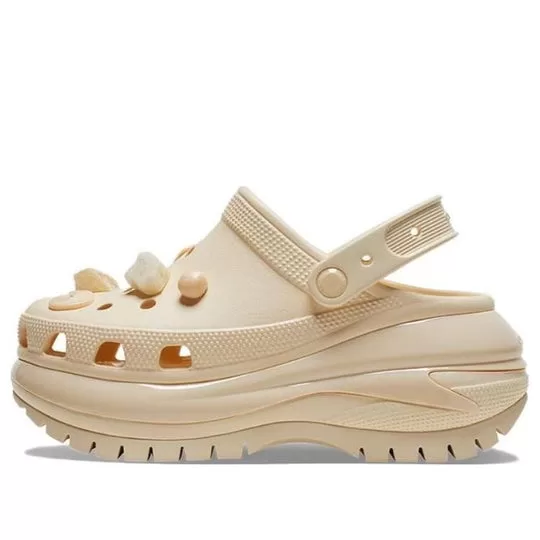 (WMNS) Crocs Mega Crush Shell and Pealrs Clogs 'Beige' 209287 (WMNS) Crocs Mega Crush Shell and Pealrs Clogs 'Beige' 209287