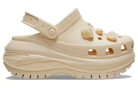 WMNS-Crocs-Mega-Crush-Shells-and-Pearls-Clog-Beige-1 (WMNS) Crocs Mega Crush Shells and Pearls Clog 'Beige'