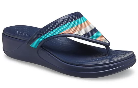 WMNS-Crocs-Monterey-Bead-Strap-Wedge-Dark-Blue-2 (WMNS) Crocs Monterey Bead Strap Wedge 'Dark Blue'