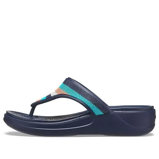 (WMNS) Crocs Monterey Bead Strap Wedge 'Dark Blue' (WMNS) Crocs Monterey Bead Strap Wedge 'Dark Blue'