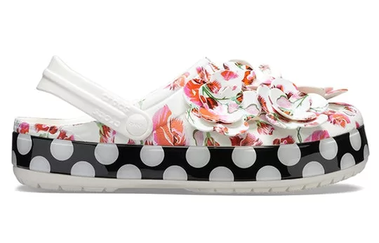 WMNS-Crocs-Timeless-Clash-Roses-Floral-Dots-Clog-White-Red-Black-1 (WMNS) Crocs Timeless Clash Roses Floral Dots Clog 'White Red Black'