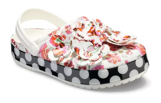 WMNS-Crocs-Timeless-Clash-Roses-Floral-Dots-Clog-White-Red-Black-2 (WMNS) Crocs Timeless Clash Roses Floral Dots Clog 'White Red Black'