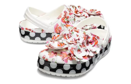 WMNS-Crocs-Timeless-Clash-Roses-Floral-Dots-Clog-White-Red-Black-3 (WMNS) Crocs Timeless Clash Roses Floral Dots Clog 'White Red Black'